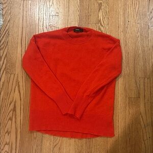 Theory Women's Bright Red Crewneck Sweater